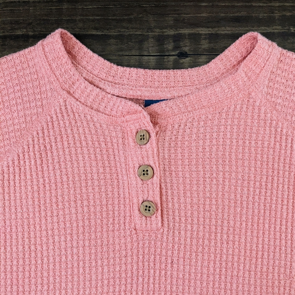Old Navy Thermal Henley Tee Shirt